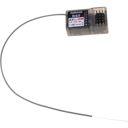6 Channel RX Radio Control,Radiolink R6FG R6F 2.4G Receiver FHSS 6 Channel RX Radio Control System R6FG Gyro Function for RC4GS