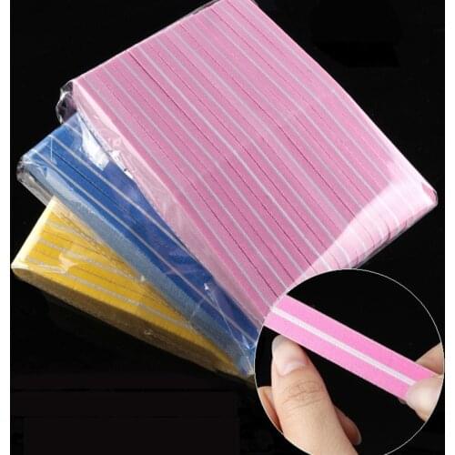 Colorful Double Side Nail file buffer 100/180 Trimmer Buffer lime Nail Art Tools Washable Buffing Sanding File Sponge Nail Tools