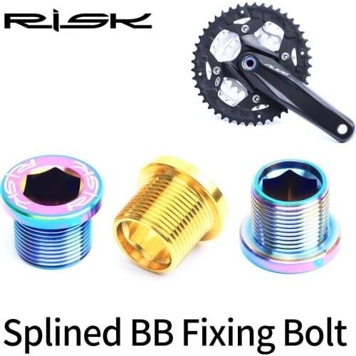 RISK M15x12 MTB Bike Chain Wheel Octalink Linking Screw Bicycle Splined BB Bottom Bracket Fixing Bolt Crank Arm Dust Cover