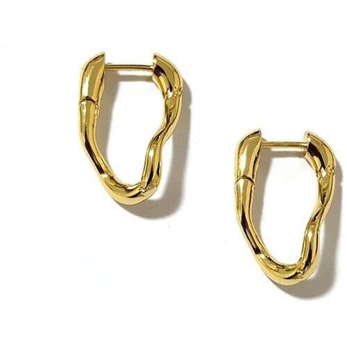 Earrings new cold wind metal wind earrings female simple temperament earrings twisted geometric earrings
