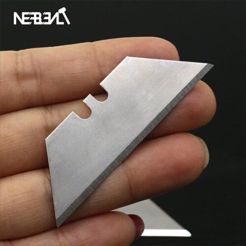 10pc Folding Trapezoid Cutting Blade Art Carpet Cutter Replaceable Utility Special Electrician Knife T-blade