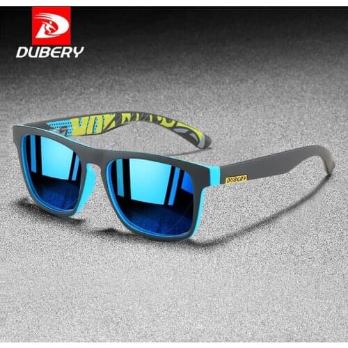 DUBERY New Polarized Sunglasses Men Outdoor Mirror Driving Shades Brand Designer Vintage Mens Square Sun Glasses gafas de sol