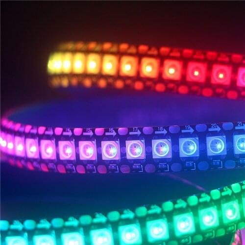 WS2812B Smart Pixel LED Strip Light; 50cm 1m WS2812 IC;144 Pixels/Leds/m;IP30/IP65/IP67,DC5V Individually Addressable Lamp Tape