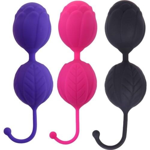 Vagina Jiggle Balls Trainer Ben Wa Balls Vagina Tightening Silicone flower Kegel Exerciser Vibrator Ball Sex Toys Women
