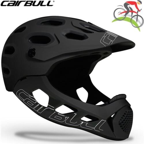 Cairbull Adults Full Face Bike Helmet MTB Mountain Bike Full Covered Cycling Downhill BMX Balance Skating Sports Safety Helmets