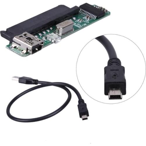 2.5" SATA Female HDD SSD USB 2.0 To 7+15Pin SATA Adapter Converter high speed USB 2.0 transmission interface