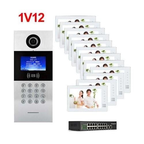 XinSiLu New arrival HD digital video intercom doorbell TCP/IP residential intelligent electronic access control system 1V12