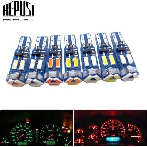 10pcs Canbus T5 W3W W1.2W 70 73 74 79 85 Super bright LED Car Dashboard warming indicator Wedge Light Bulb Auto Instrument Lamp