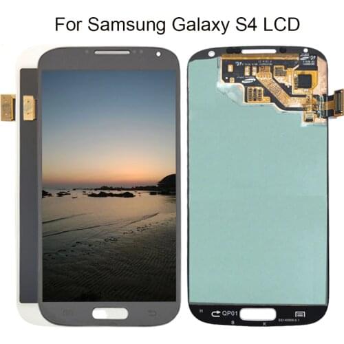 100% Tested Super AMOLED for Samsung galaxy S4 gt i9500 i9505 i337 i545 LCD Screen Digitizer White Blue Black Replacement