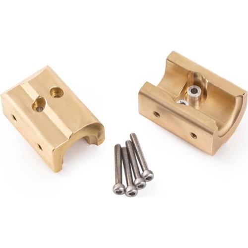 2pcs suitable for 1/10 simulation climbing car for Scx10 II 90046 brass bridge side counterweight