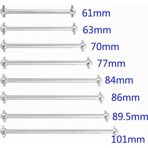 2pcs Steel Metal Drive Shaft Dogbone 61mm 63mm 70mm 77mm 84mm 86mm 89.5mm 101mm for 1/10 HSP Wltoy Toys RC Model Car