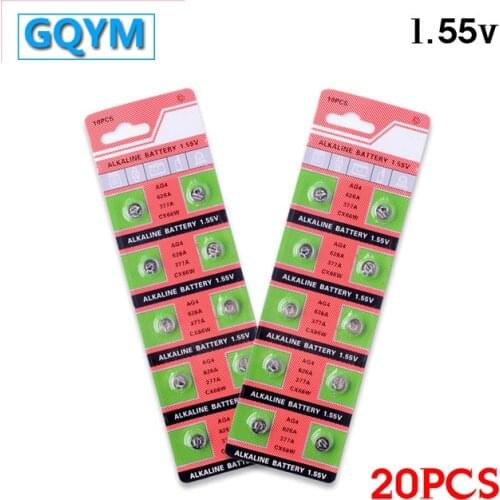 20 pcs/pack Button Battery AG4 377A 377 LR626 SR626SW SR66 LR66 button cell Watch Coin Battery