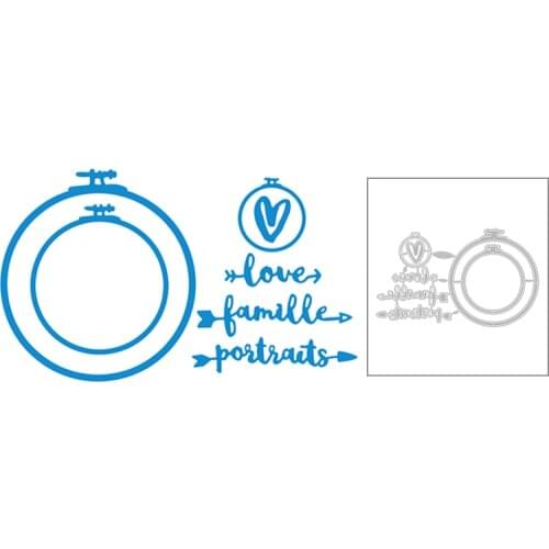 2020 New Circle Shape Pocket Watch and Heart Arrow Metal Cutting Dies For DIY Love Word Greeting Card Cut Scrapbooking No Stamps