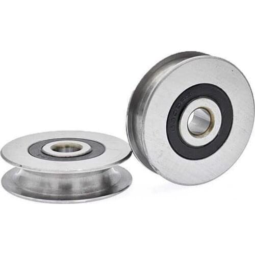 6*29.3*8mm Stainless Steel Pulley, Steel Rope Sling, Waterproof, Rustproof, Non SUS304 Bearing Wheel Groove, U Groove Type