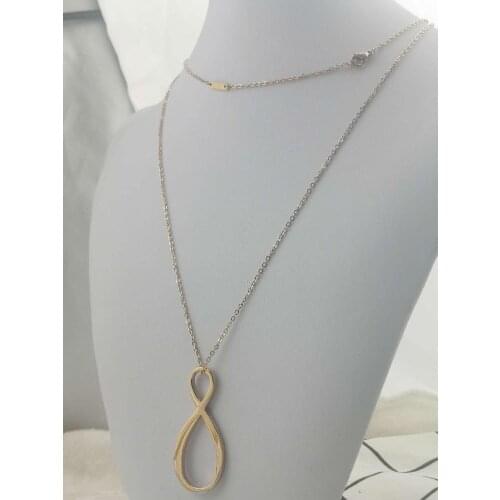 8 European and American classic brands luxury woman fashion necklace stainless steel