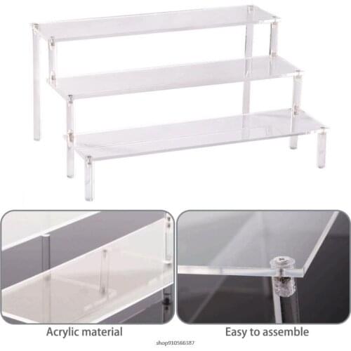 Acrylic Display Stand 3 Tier Riser Display Shelf Showcase for Action Figures Cupcakes Dessert Candy Treat Display 21 wholesales