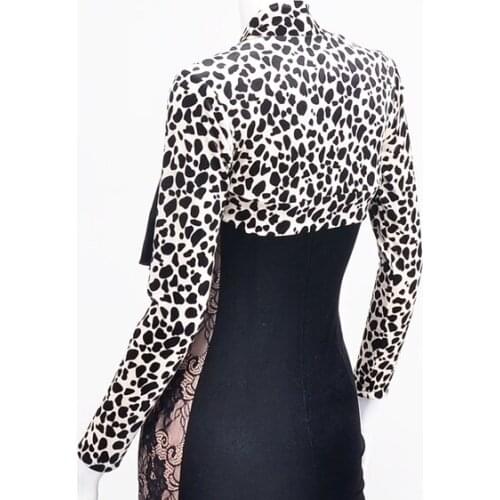 Latin dance long sleeve collared velvet vest jacket jacket cold exercise T11010