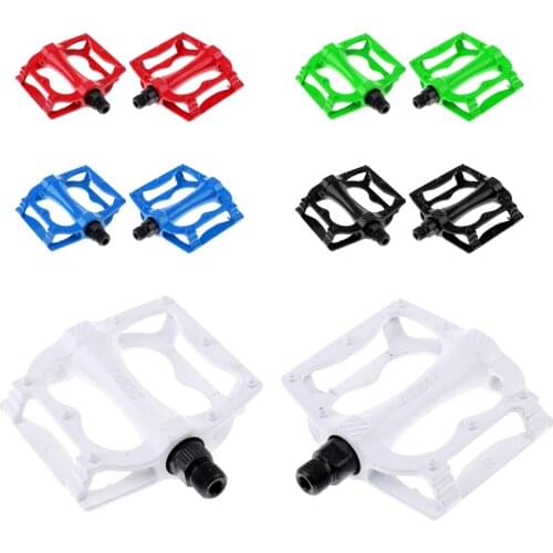 Integrally-molded Bike Bicycle Pedals 9/16' Sealed Bearing Flat Platform Pedals Aluminum Alloy Ultra-light Bike Pedals