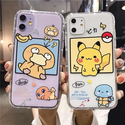 Pokemon Pikachu Phone Case for Apple IPhone IPhone7 8 11 12 12mini 6 6s X XS XR XSMAX 2ProMax Print Cartoons Pikachu TPU Cover