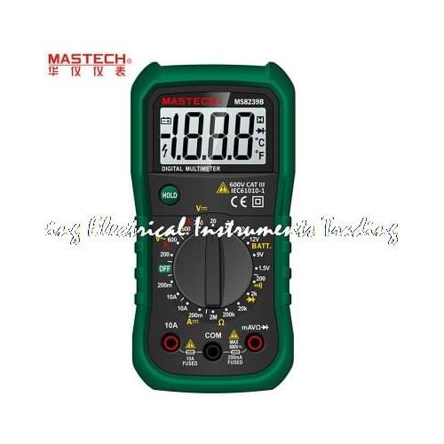 MASTECH MS8239B Pocket Type Digital Multimeter / Diode Test and On-off Test / With Buzzer Conductivity Detection