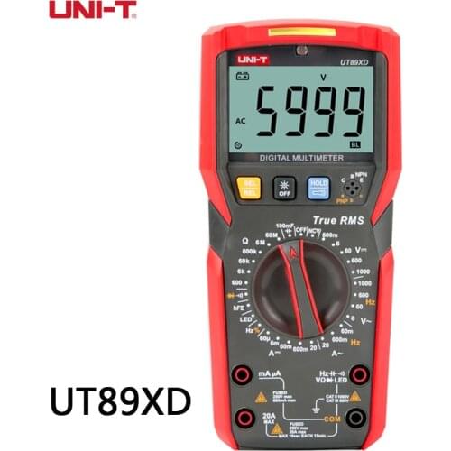 UNI-T UT89X UT89XD Best Digital Multimeter True RMS 20A Current AC DC Voltmeter Capacitance Resistance NCV Tester