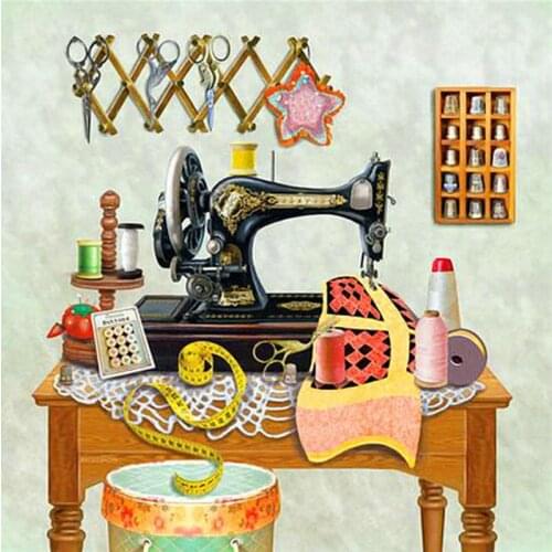 DIY 5D Diamond Painting Cross Stitch Sewing machine pattern full diamond Embroidery picture painting Rhinestone Needlework Kit