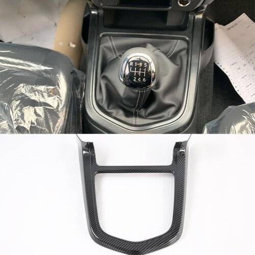 For Nissan Navara 2017-2019 Manual Transmission 1PC Carbon Fiber ABS Car Gear Shift Knob Panel Cover Trim Cover Car Styling