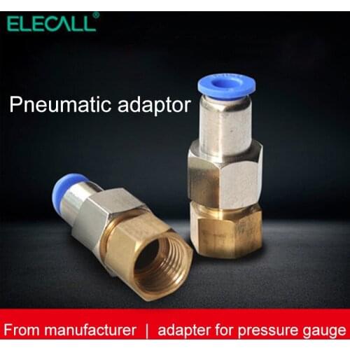 ELECALL copper pneumatic fittings quick connector Air Quick Fitting Plug Socket connectors for pressure gauge M14*1.5