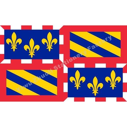 France Bourgogne Flag 150X90cm (3x5FT) 120g 100D Polyester Double Stitched High Quality Banner Free Shipping