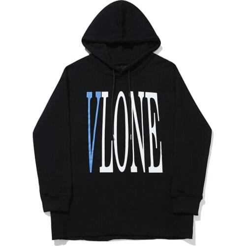 VLONE Hoodies Female Couple Loose Street Sweatshirts Hip Hop Trend Mens Cotton Casual Letter Printing V6265