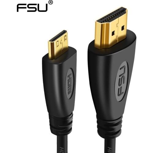 Mini HDMI to HDMI Cable 1080P Gold Plated Male to Male Effect Mini HDMI Cable Adapter 1m 1.5m 2m 3m 5m for HDTV DVD Projector