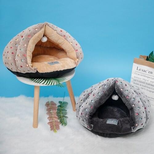 Cat Bed Round Plush Cat Warm Bed House Pet Dog Bed For Small Dogs Cat Nest 2 In 1 Cat Bed Cushion Sleeping Sofa