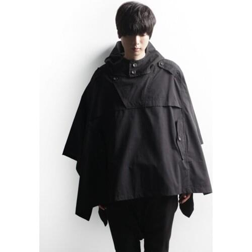 Trendy tooling jacket mens Korean version loose students' hooded Japanese casual wear