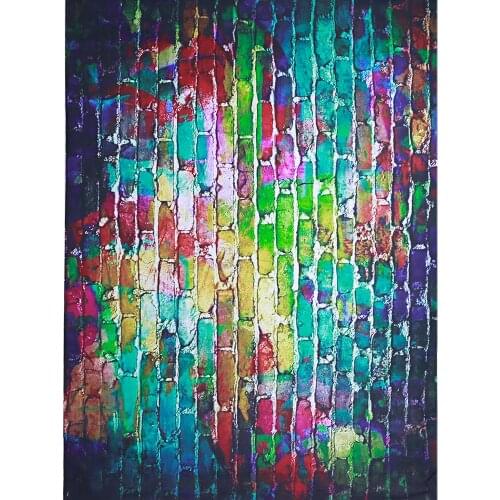 Neewer 1.5x2.1 meters Colorful Brick Wall Photography Backdrop, 100% Polyester Background for Portrait and Studio Video Shooting