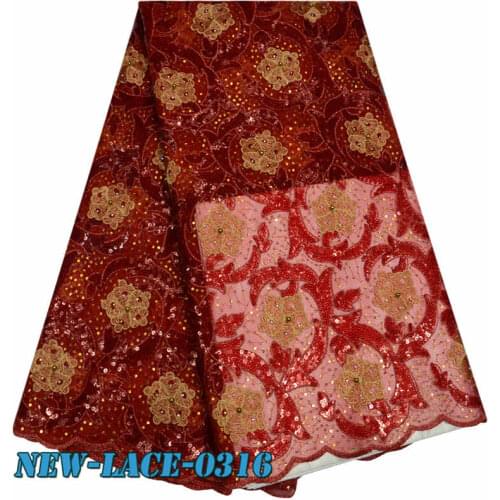 Nigerian Lace Fabrics High Quality Double Organza Sequin lace wedding dress Embroidery African Organza Dresses DM005
