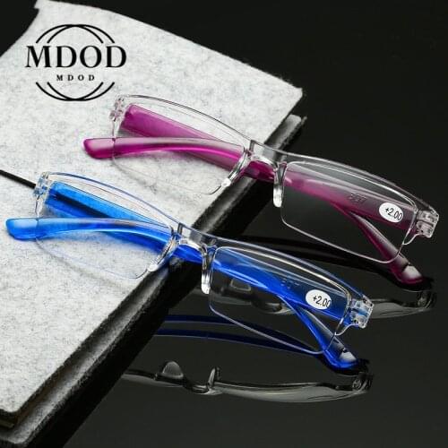 Retro Square Reading Glassses for Men Women Presbyopic Eyewear Portable Ultralight Presbyopia Eyeglasses +1+1.5+2+2.5+3+3.5+4