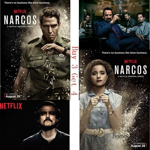 Narcos movie Poster Clear Image Wall Stickers Home Decoration Good Quality Prints White Coated Paper
