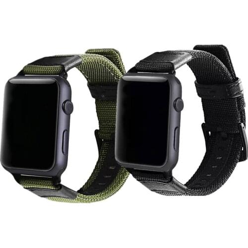 Nylon Strap For Apple Watch 6 Band SE 44mm 40mm Army Fabric Bracelet For Applewatch 42mm 38mm iWatch Series 5 4 3 2 Accessories