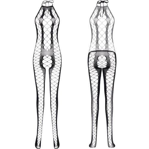 Sexy Fishnet Bodysuit Tights Women Sex Clothes See Through Body Stockings Mesh Hollow Out Lingerie Party Pole Dance Costumes