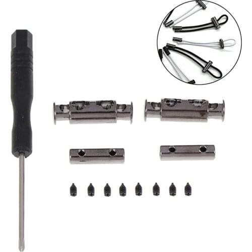 1Pair Elastic Buckle Shoelaces No Tie ShoeLaces Metal Lock Button Shoelace Kids Adult Quick Lazy Sneakers Shoes Lace Shoestrings