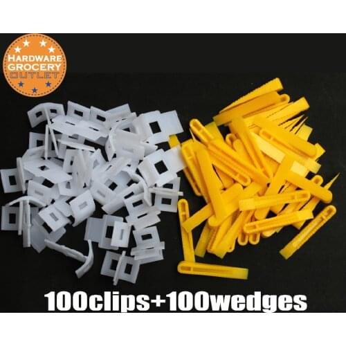 Tile Leveling System 100pcs Lash Tile Leveling system With 1pc Cleaning Sponge