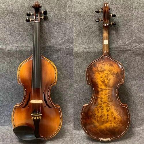 Baroque style SONG master birds eye maple wood 4/4 violin,inlay nice shell,mellow and elegant sound #15045