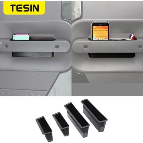 TESIN Car Door Handle Storage Box for Jeep Wrangler JK 2007 2008 2009 2010 2/4 Doors Car Interior Accessories Stowing Tidying