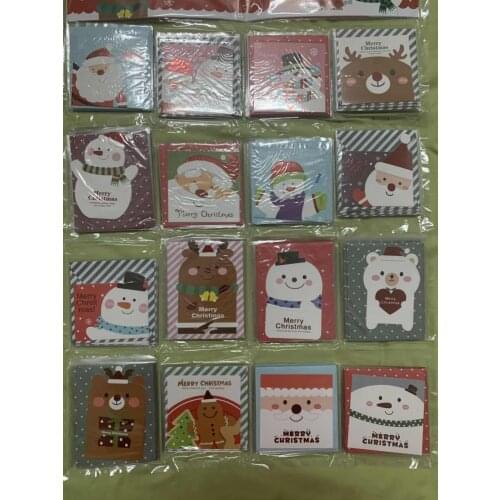 Ynaayu 16pcs/lot Merry Christmas Card Santa Claus Greeting Cards Kids New Year Postcard Gift Card Xmas Thanks Cards For Xms Day