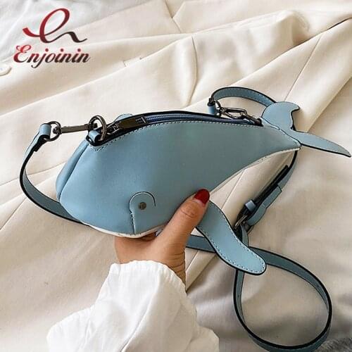 Fun Cute Leather Whale Design Women Fashion Shoulder Bag Purses and Handbags Crossbody Bag Girls Casual Clutc Bag 2020 Bolsas
