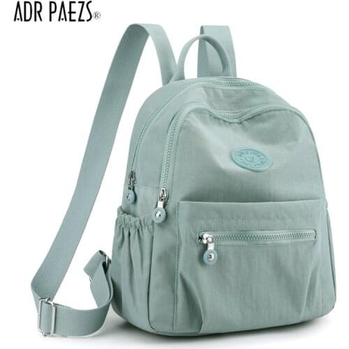 PAEZ Women Backpack 2021 Travel Casual Waterproof Womens Shoulder Bags Female Large Capacity Nylon Rucksack Black Purses NICE