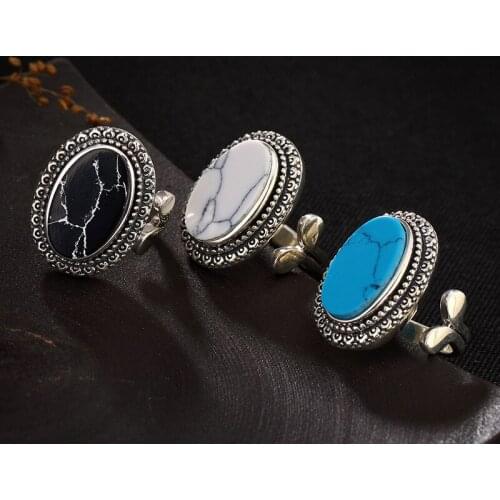 Anel Feminino Ways Is The European And American Mosaic Stone Ring Opening Paragraph Joker High-grade Ladies Rings Wholesale