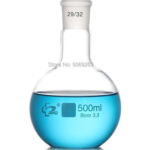 1pcs Standard frosted mouth19# 24# 29#single - mouth distillation flask with flat - bottom glass capacity 50ml to 2000ml