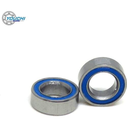 10pcs MR74 2RS 4x7x2.5 mm Blue Rubber Seals Ball Bearings MR74 RS 4*7*2.5 RC Car Trucks Racing Axial Hobby Miniature Bearings