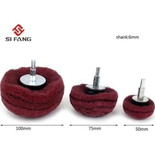 2-3PCS Polishing Wheel 50mm-100mm 320# Dome Coarse Grit Sanding Mop Polishing Pad Mop Wheel Polishing Mop Set For Metal Polish